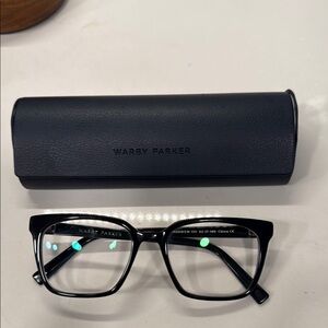 Warby Parker Black Eyeglasses with Case